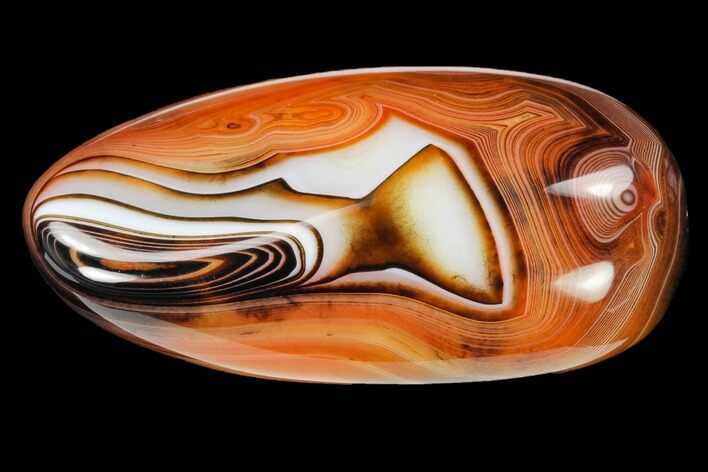 Polished, Banded Carnelian Agate - Madagascar #145950